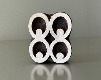 Sello de bloque de madera, sello textil, Tjaps, sello de cerámica, bloques tallados a mano - Símbolo Adinkra: Mate Masie