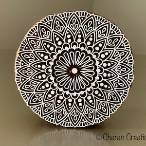 Aardewerkstempels, Indiase houtstempel, textielstempel, houten blokken, tjaps, drukstempel-mandala