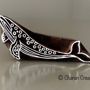 Pottery Stamp, Textile stamp, Indian Wood Stamp, Tjaps, Blockprint Stamp, Printing Stamp Blocks- Humpback Whale