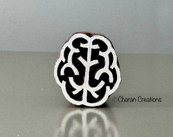 Pottery Stamps, Indian Wood Stamp, Textile Stamp, Wood Blocks, Tjaps, Printing Stamp- Tiny Brain