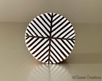 Soap Stamp, Indian Wood Stamp, Pottery stamp, Textile Stamp, Wood Blocks, Tjaps, Printing Stamp-Round Geometric Form