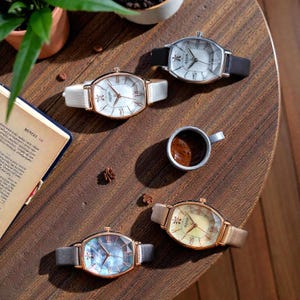 Sparkling Women’s Luxury Leather Watch Elegant Quartz Wristwatch for Ladies Romantic Fashion Analog Timepiece Gift for Her Daily Wear image 3