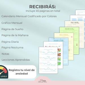 Diario De Salud Mental, Arco Iris A5, Gratitud, Cuidado Personal, Intenciones, Afirmaciones, Nutrición, Rastreador Anual, Estado De ánimo, Objetivos Y