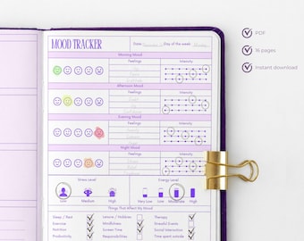 Diario digitale del benessere stampabile in formato PDF