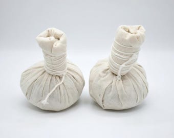 Compresa de hierbas tailandesas de 200 g – Cataplasma tradicional de spa para masaje y relajación