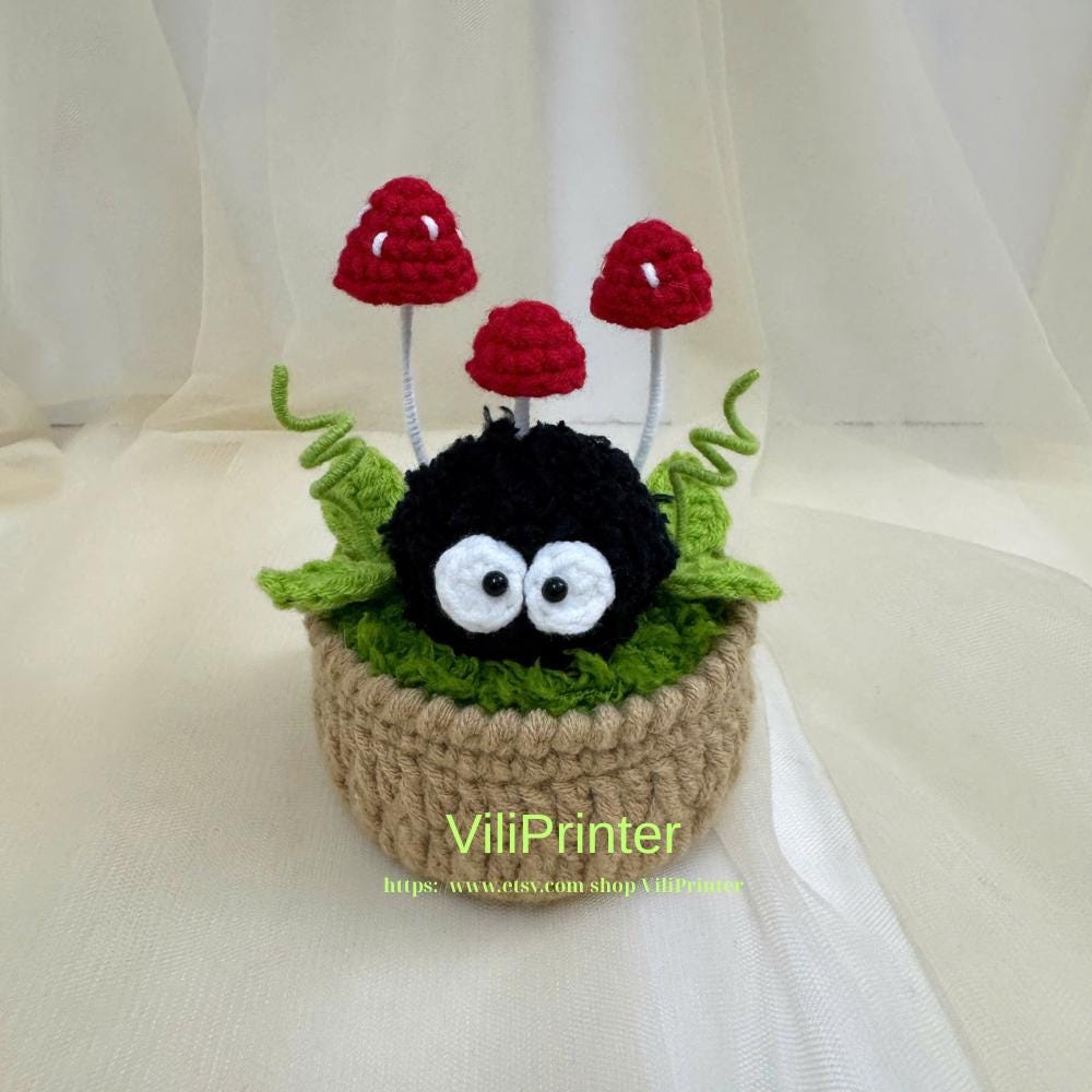 断熱材！！Yellow moon dwarf ’totoro’ spore511 Cute Soot Sprites | Susuwatari | 3d-printed Soot Sprites | Cute