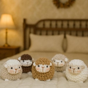 Baby Lamb Crochet Pattern PDF – Fluffy Sheep Amigurumi – Cute Crochet Toy Tutorial – Instant Download