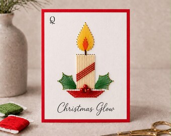 Warm Christmas Candle Printable Template