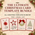 Ultimate Christmas Printable Template (set of 25+ cards)