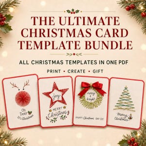 Ultimate Christmas Printable Template (set of 25+ cards)