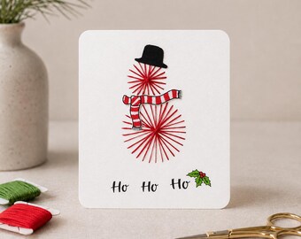 Red Snowman Printable Christmas Template