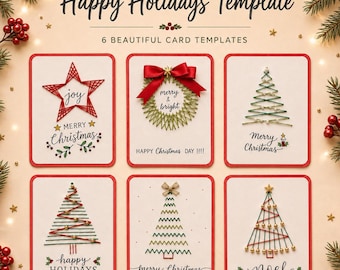 Happy Holidays Bundle Christmas Template (Set of 6)