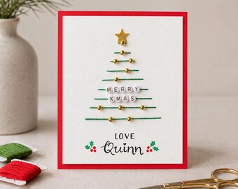 With Love Christmas Tree Thread Template