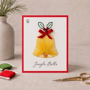 Mall för julkort med Jingle Bell