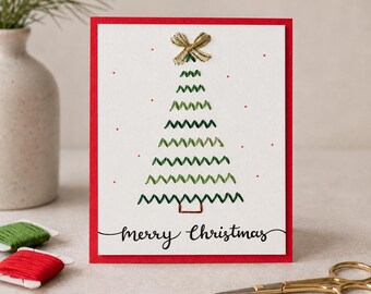 Zig Zag Christmas Tree Thread Template