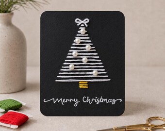 White Christmas Tree Thread Template