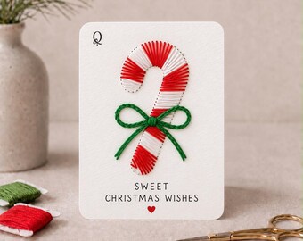 Candy Cane Christmas Card Template