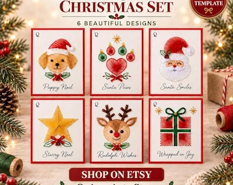 Holly Jolly Bundle Christmas Template (Set of 6)