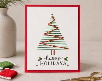 Happy Holidays Christmas Tree Thread Template