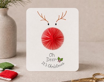 Oh Deer Christmas Card Template