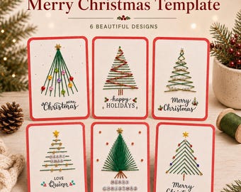 Frohe Weihnachten – Druckvorlagen-Set mit 6 Stück