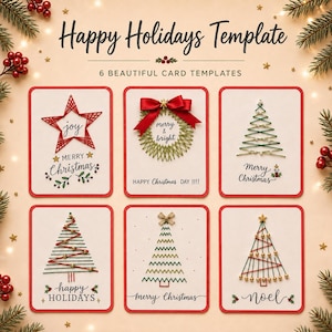 Happy Holidays Bundle Christmas Template (Set of 6)
