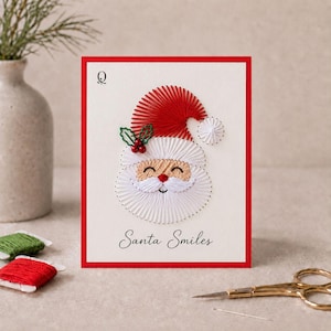 Printbare sjabloon met de lachende kerstman