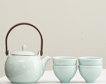 手作り韓国青磁茶器セット：雲鶴、功夫茶 - Etsy 日本