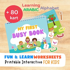 Arabic Alphabet Montessori Printable | Preschool Interactive Learning Book | Kids Activities PDF | Learn Arabic Letters
