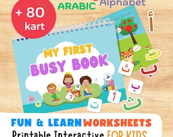 Arabic Alphabet Montessori Printable | Preschool Interactive Learning Book | Kids Activities PDF | Learn Arabic Letters