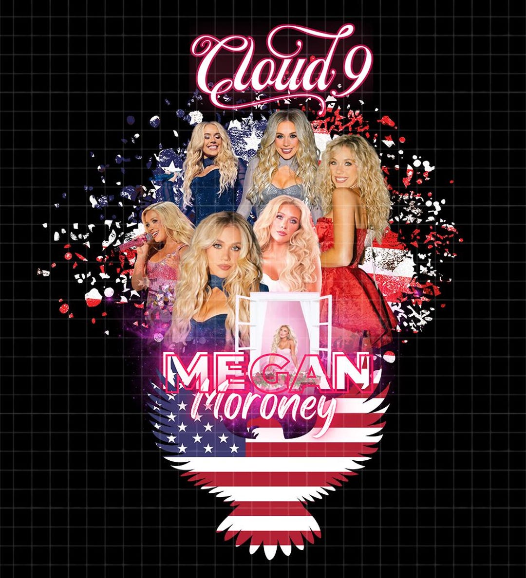 Megan Moroney Cloud 9 Tour PNG File, Concert Sublimation Design ...