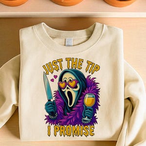 Divertente fantasma di Halloween PNG SVG: design &quot;Just The Tip&quot; (download digitale)