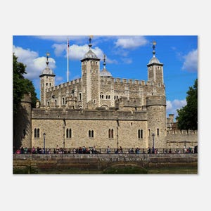Tower of London Wood Print, Rustic England Travel Art