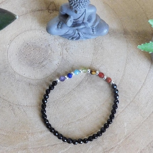 7 Chakra Bracelet – Natural Stones – Lithotherapy – Energy Balance – Meditation – Gift for Women/Men – 4mm 6mm 8mm Beads