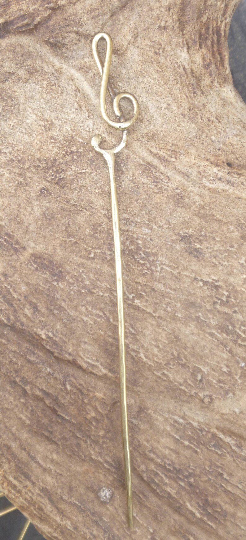 Treble Clef Bronze hair stick hair toy