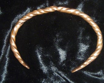 Quad-twist Hammered Copper Bracelet