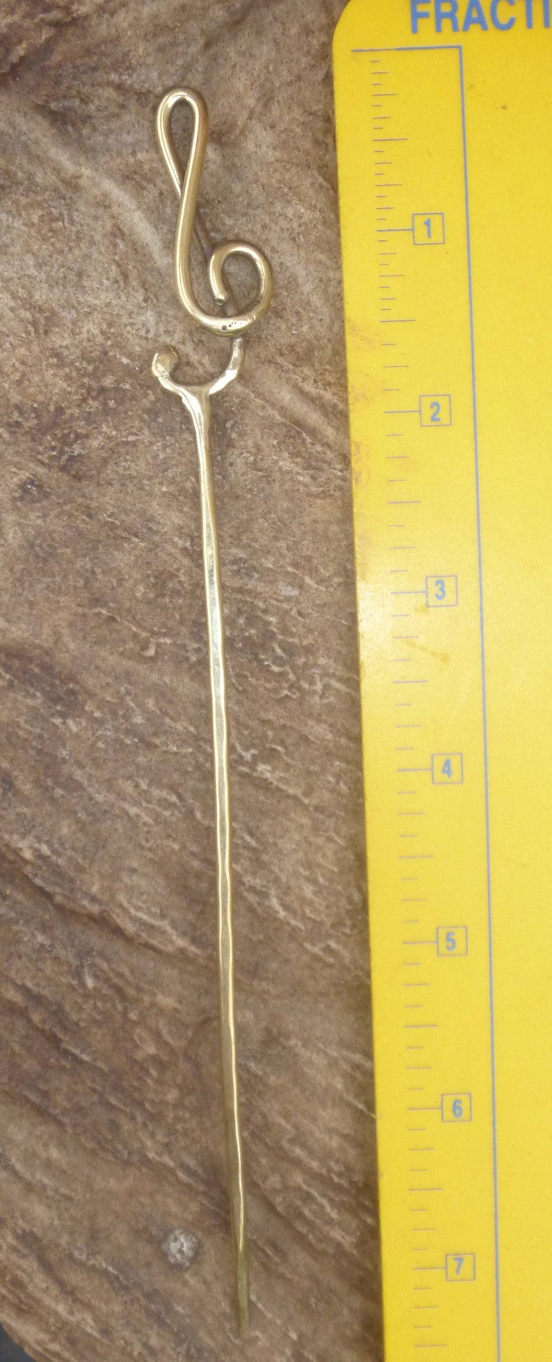 Treble Clef Bronze hair stick hair toy