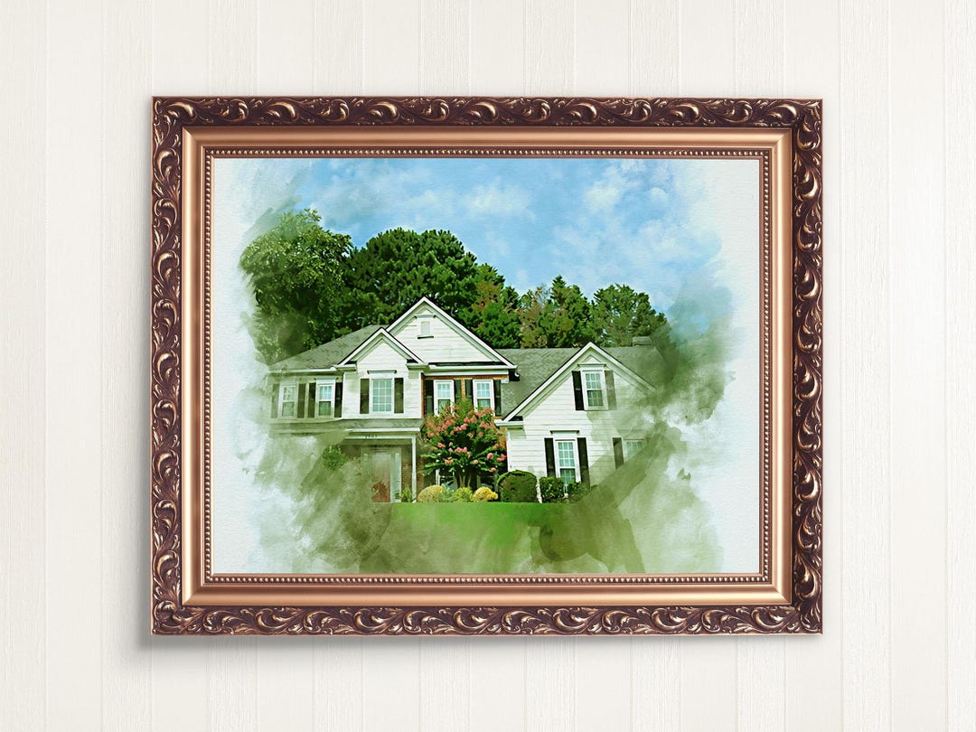 Custom Watercolor House Portrait: New Home Gift (digital Download) - Etsy