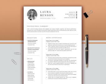 Minimalist Resume Template Word | Modern Professional CV (Digital Download)
