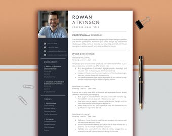 Modern Resume Template for Word & Pages | Professional CV Design (Digital Download)