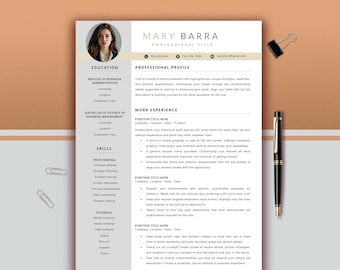 Executive Resume Template | Modern CV Design| Manager Director CV (Digital Download)