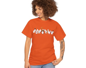 Camiseta de fantasma de Halloween: Camiseta de truco o trato de la temporada espeluznante