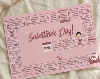 Galentine's Day Board Game Printable | Girls Night Drinking Game | Valentines Party Games for Singles | Do or Drink Activity