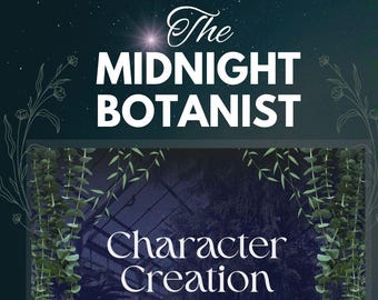 Juego de rol gótico en solitario / El botánico de medianoche / Juego de diario estilo cottagecore oscuro / PDF para imprimir y jugar / Ideas para escritura creativa