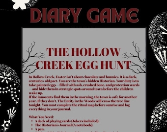Folk Horror Solo RPG | The Hollow Creek Egg Hunt | Creepy Easter Journaling Game | Print & Play PDF | Dark Mystery TTRPG Prompts