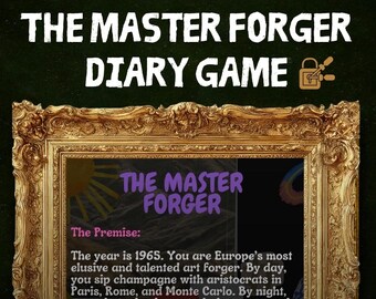 Heist Solo RPG | The Master Forger | 1960s Art Forgery Journaling Game | Print and Play TTRPG PDF | Detective Storytelling Prompts