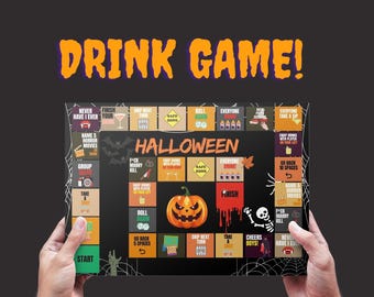 2026 Halloween Drinking Board Game: Printable Party Fun (PDF & PNG)