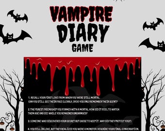 Solo Journaling RPG | Vampire Tabletop Game | Print and Play Digital Download | Creative Writing Prompts | Single Player Storytelling PDF