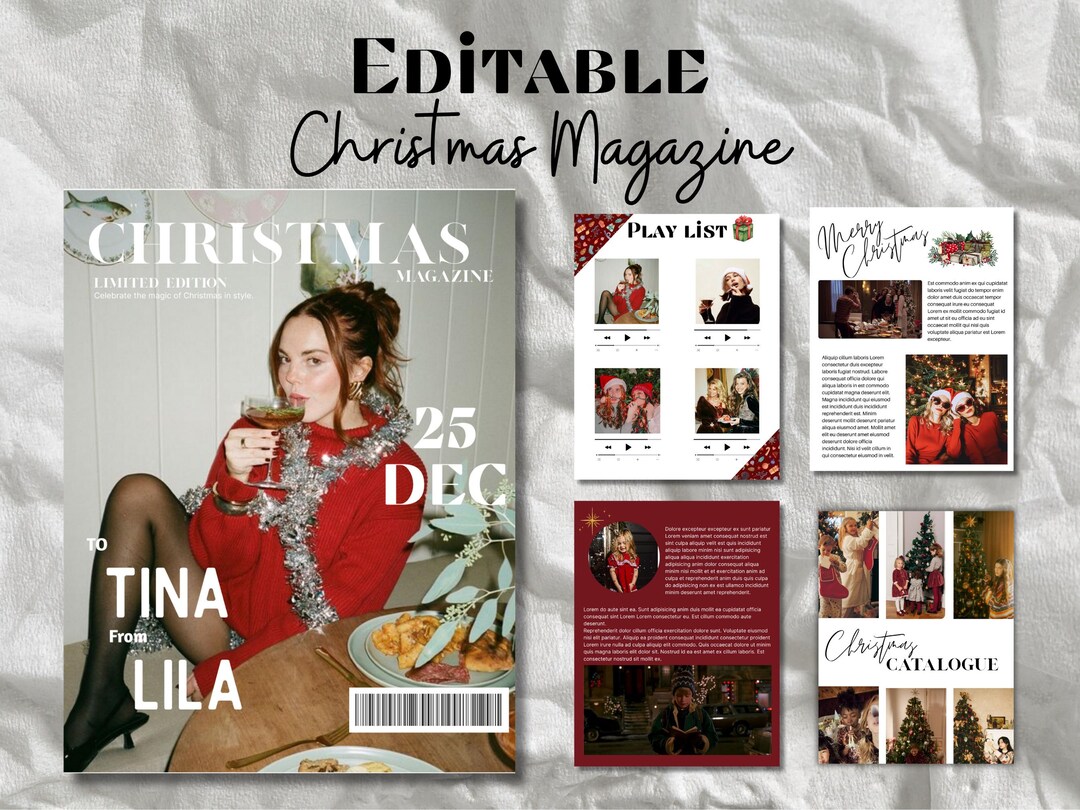 Editable Christmas Magazine for Family Memories and Holiday Gifting ...