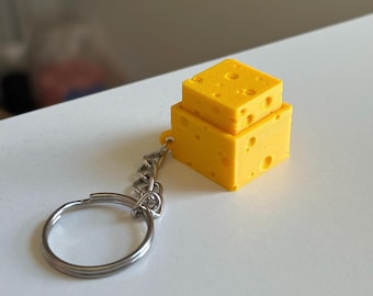 チーズフィジェットクリッカーキーチェーン
